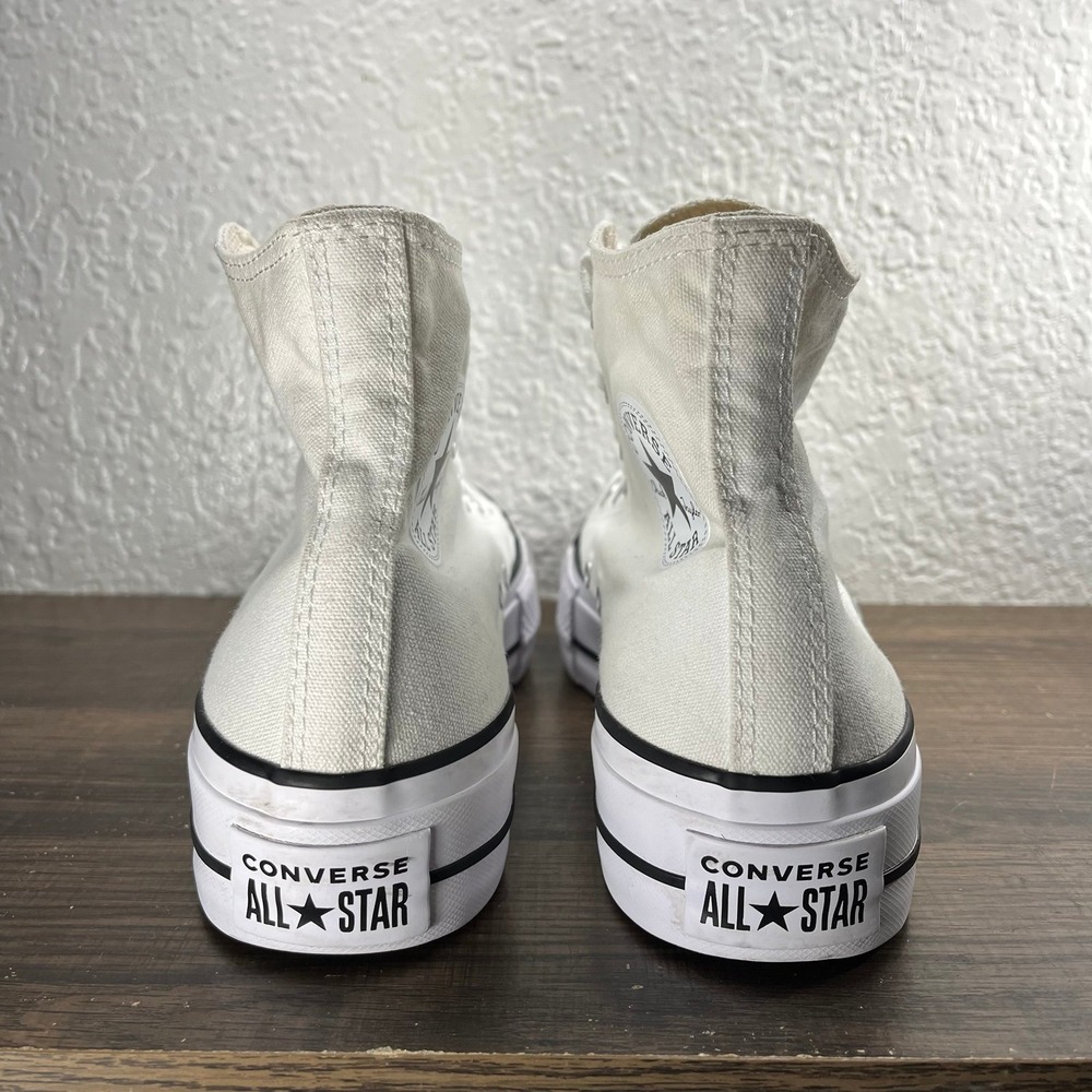 Converse Chuck Taylor All Star Lift Platform High Top Women's White Shoes - W 8 - Picture 7 of 9